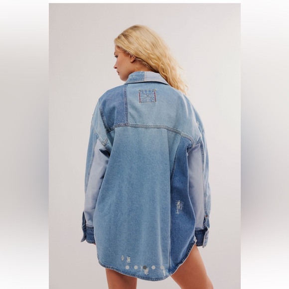 Free People NWT Mountain Roads Shirt Size Medium in Mixed Combo - Picture 3 of 16